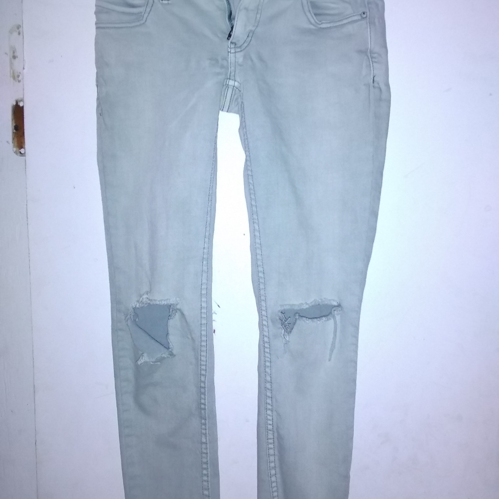 Distressed jeans